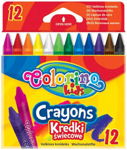 Vaškinės kreidelės Colorino Kids, 12 spalvų