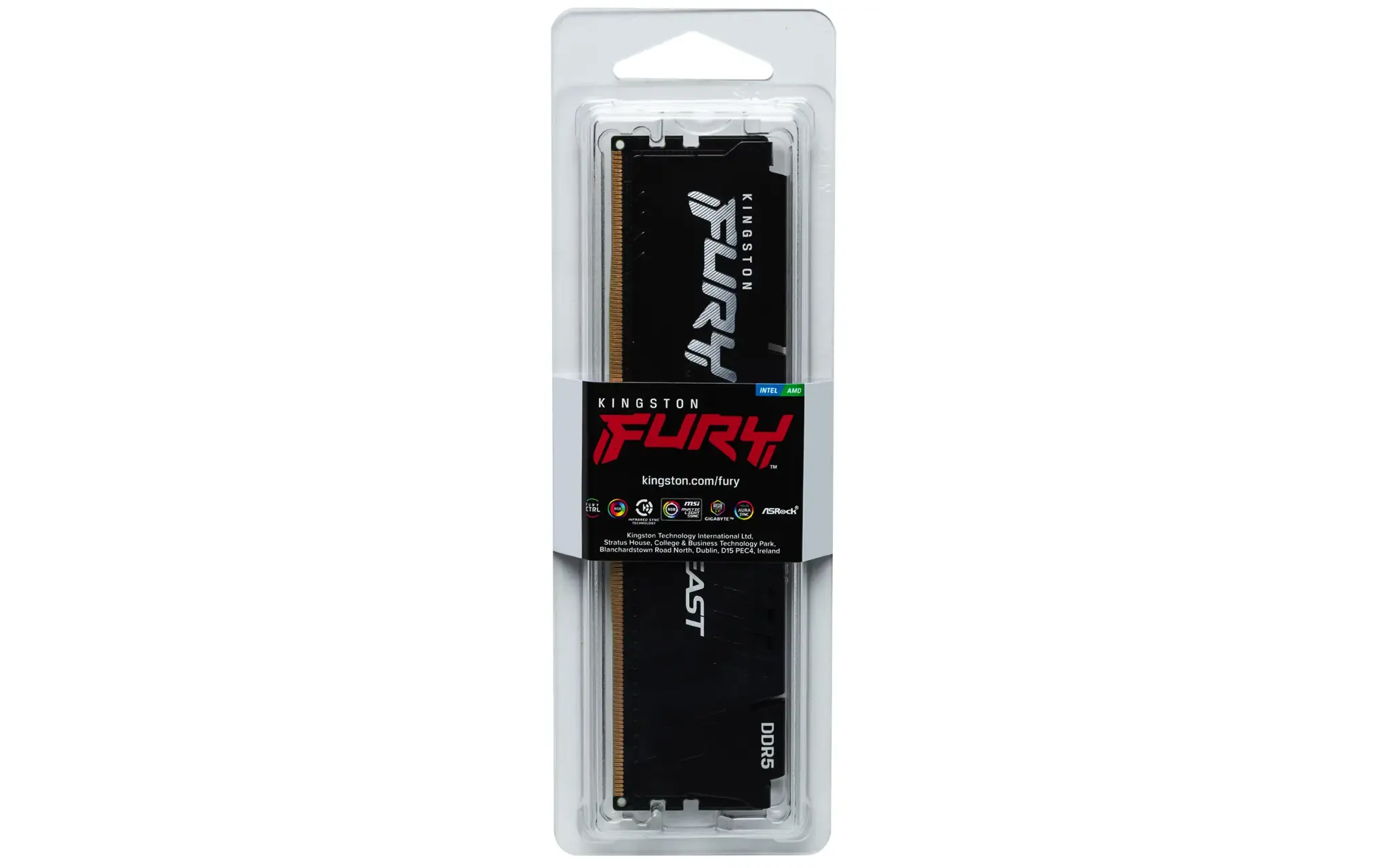 Kingston Technology FURY Beast 32GB 6000MT/s DDR5 CL30 DIMM Black EXPO, 32 GB, 1 x 32 GB, DDR5, 288-pin DIMM, Black