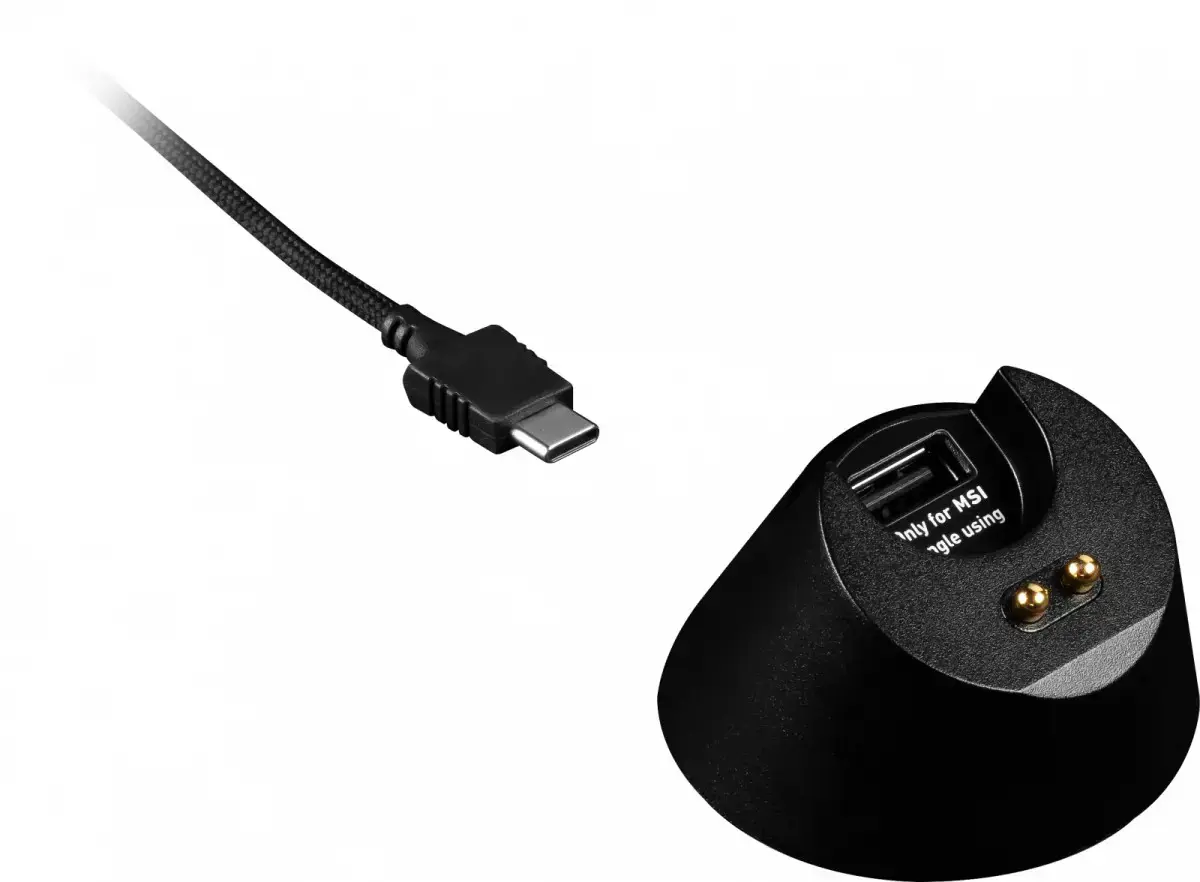 MSI CLUTCH GM51 LIGHTWEIGHT WIRELESS, dešinės rankos, optinis, RF belaidis, 26000 DPI, 1 ms, juodas