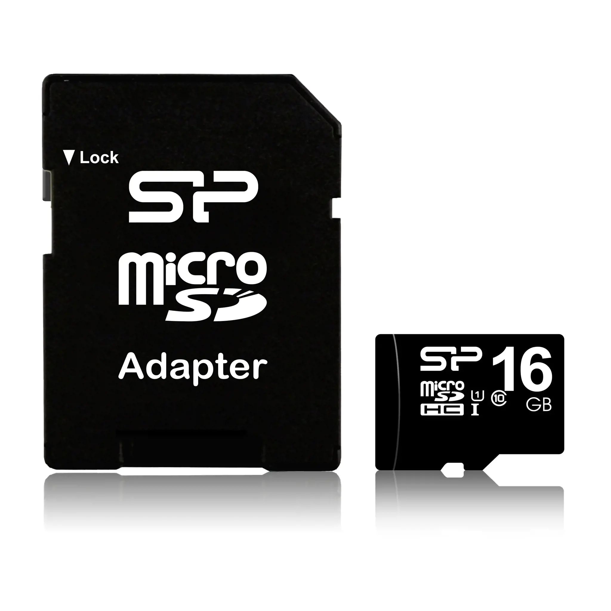 SILICONPOW SP016GBSTH010V10SP Silicon Power atminties kortelė Micro SDHC 16GB Class 10 + adapteris