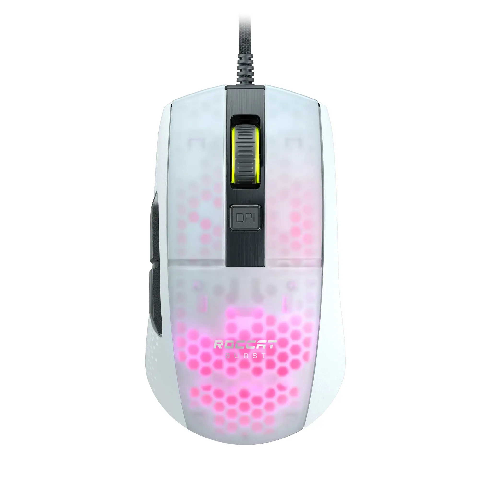 "ROCCAT Burst Pro", dešiniarankis, optinis, USB Type-A, 16000 DPI, baltas