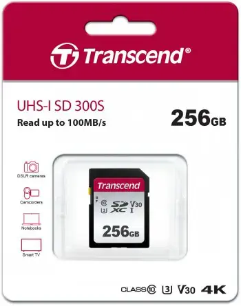TRANSCEND 256GB UHS-I U3 SD kortelė
