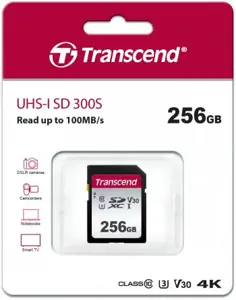 TRANSCEND 256GB UHS-I U3 SD kortelė