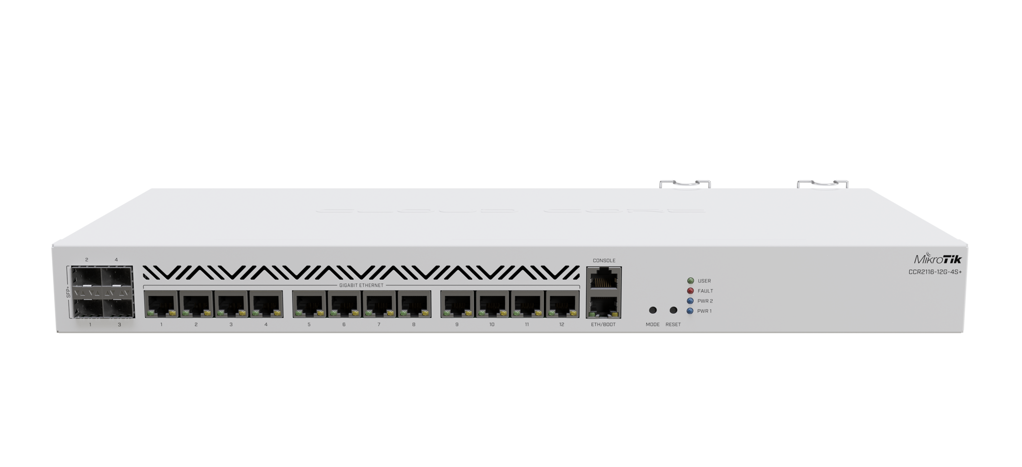 NET MARŠRUTIZATORIUS 1000M 12 PRIEVADŲ 4SFP+/CCR2116-12G-4S+ MIKROTIK