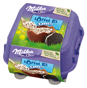 Šokoladiniai kiaušiniai MILKA su Oreo ir šaukšteliu, 128 g
