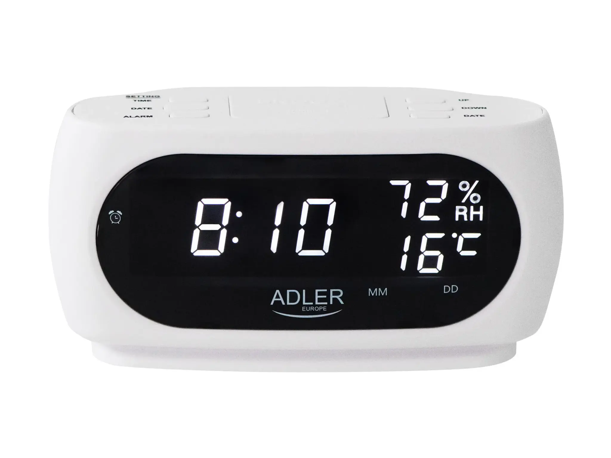Adler AD 1186W alarm clock Digital alarm clock Black, White