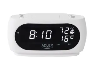 Adler AD 1186W alarm clock Digital alarm clock Black, White