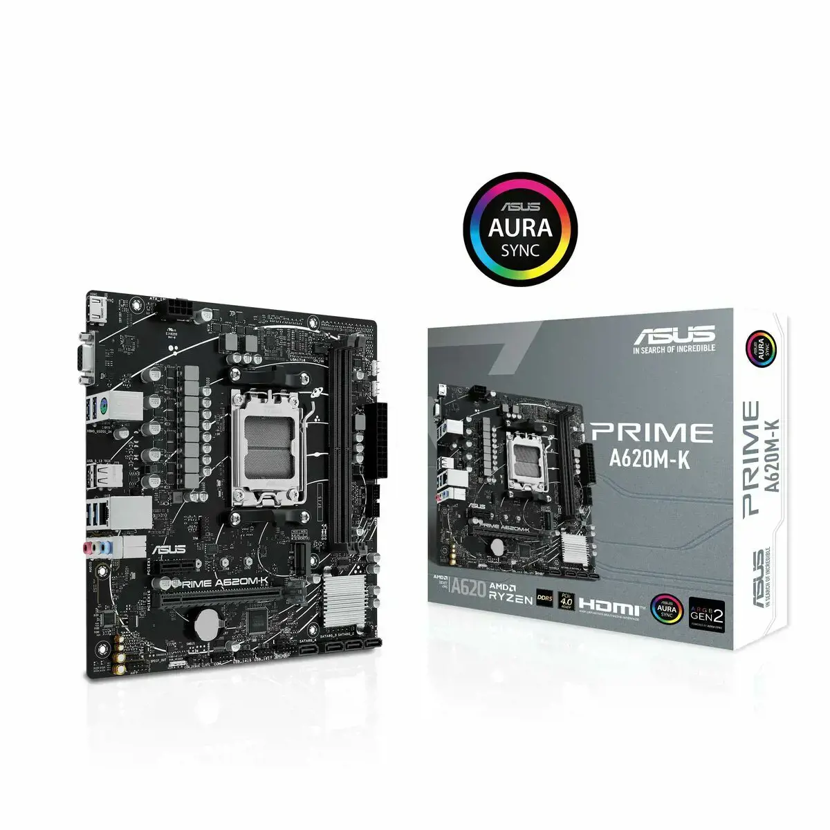 ASUS PRIME A620M-K AM5 2xDDR5 mATX MB 4xSATA 1xM.2