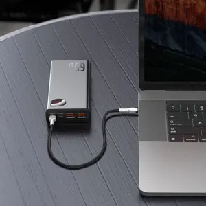 "Baseus Adaman Metal Powerbank" 20000mAh PD QC 3.0 65W 2xUSB + USB-C + micro USB (juodas)