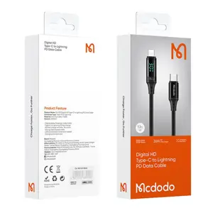 USB-C ir "Lightning Mcdodo" kabelis CA-1030, 36 W, 1,2 m (juodas)