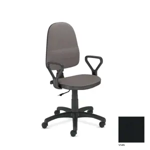 Biuro kėdė NOWY STYL PRESTIGE, su porankiais, V-14, juodos sp. odos imitacija