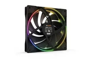 Būkite tylūs! "Light Wings" 140 mm ARGB PWM greitaeigis ventiliatorius, juodas, ventiliatorius, 14 cm, 2200 aps/min, 31 dB, 71,7 cfm, 121,82 m³/h