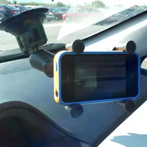 "RAM Mounts X-Grip" telefono laikiklis su "Twist-Lock" siurbtuku, mobilusis telefonas / išmanusis telefonas, pasyvusis laikiklis, juodas