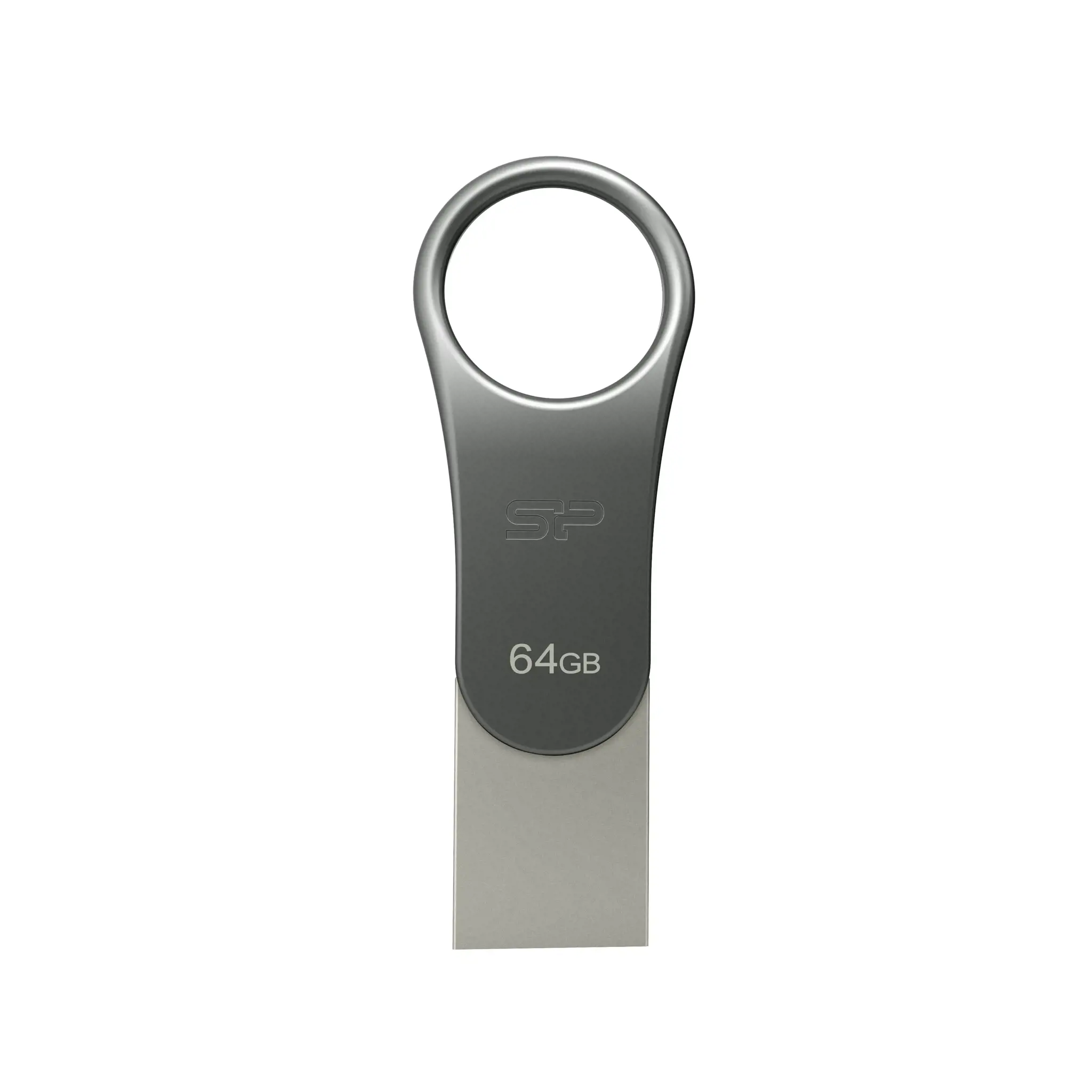 "Silicon Power Mobile C80", 64 GB, A tipo USB / C tipo USB, 3.2 Gen 1 (3.1 Gen 1), be dangtelio, 8 g, titano spalvos