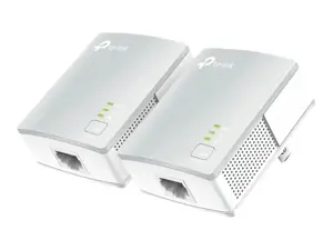 TP-Link TL-PA4010KIT, 600 Mbps, IEEE 802.3, IEEE 802.3u, Fast Ethernet, 10 100 Mbps, 10BASE-T, 100BASE-TX, HomePlug AV