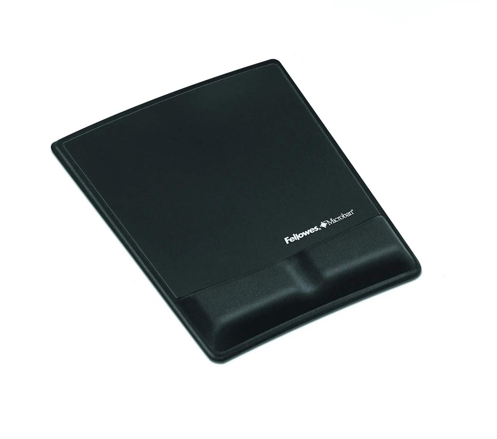 Fellowes Health-V Fabrik Mouse Pad/Wrist Support Black, Black, Monochromatic, Memory foam, Plastic, Wrist rest