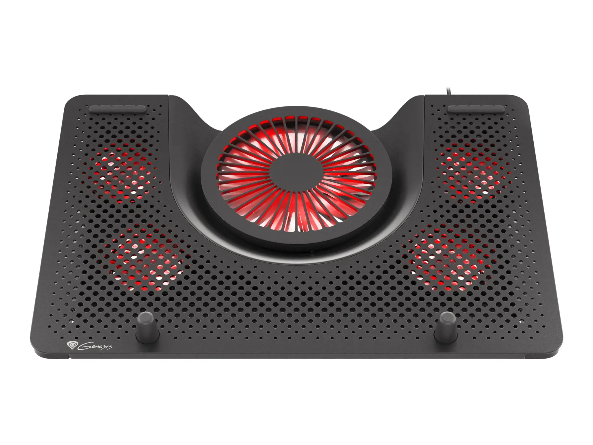 NATEC NHG-1411 "Genesis" nešiojamųjų kompiuterių aušinimo padas OXID 15,6-17,3, 5 ventiliatoriai, LED lemputė, USB