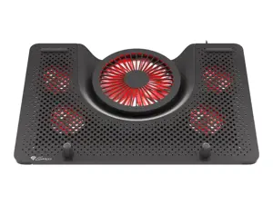 NATEC NHG-1411 "Genesis" nešiojamųjų kompiuterių aušinimo padas OXID 15,6-17,3, 5 ventiliatoriai, LED lemputė, USB
