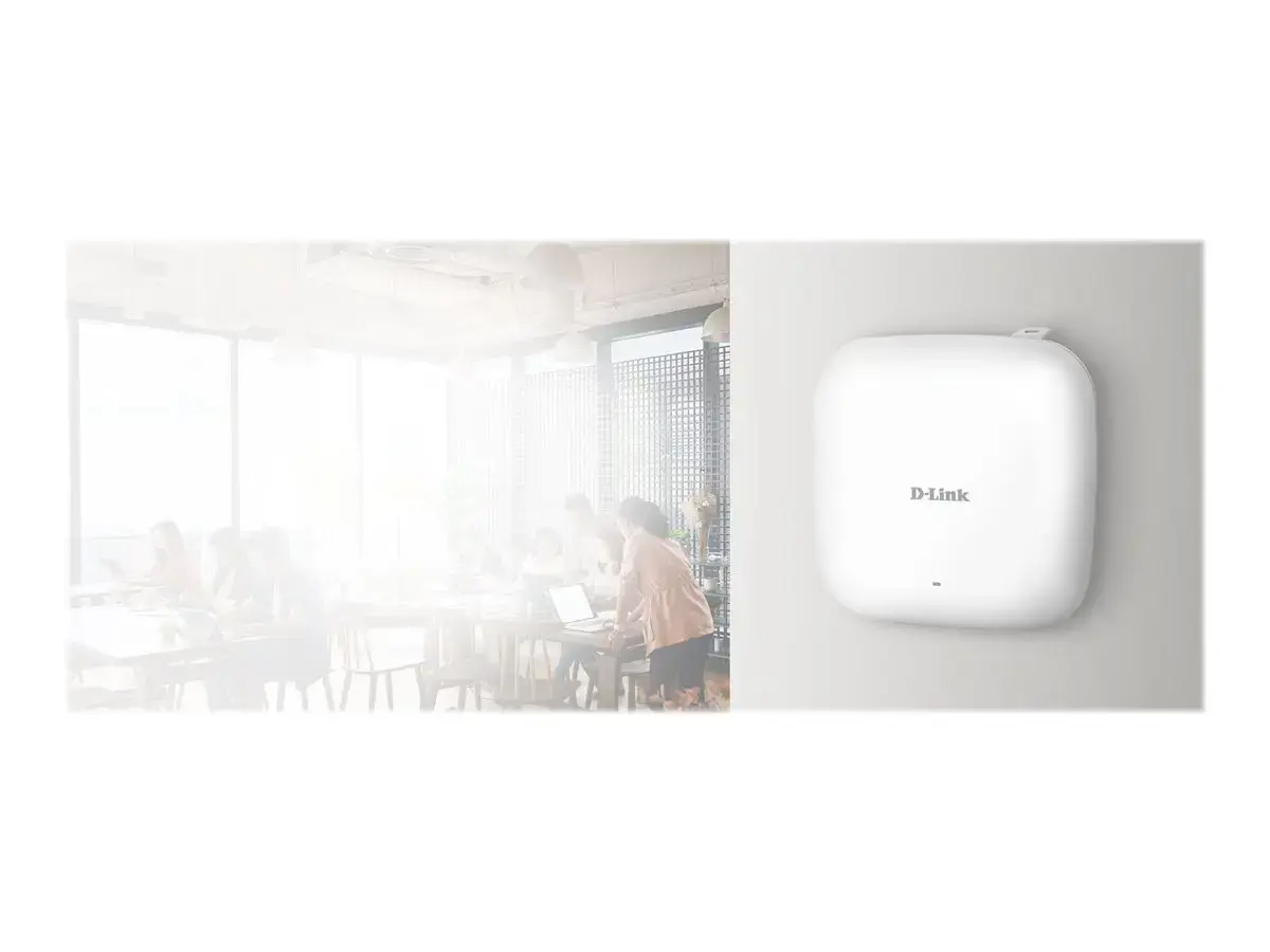D-Link DAP-X2810 AX1800 Wi-Fi 6 dviejų dažnių PoE prieigos taškas, 1800 Mbit/s, 575 Mbit/s, 1200 Mbit/s, 10,100,1000 Mbit/s, 2,4/5 GHz, IEEE 802.11a, IEEE 802.11ac, IEEE 802.11ax, IEEE 802.11b, IEEE 802.11g, IEEE 802.11n, IEEE 802.11g, IEEE 802.11n, IEEE...