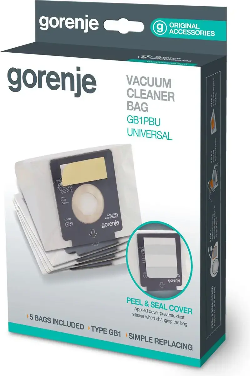Gorenje | Vacuum cleaner paper bags, 5pcs | GB1PBU