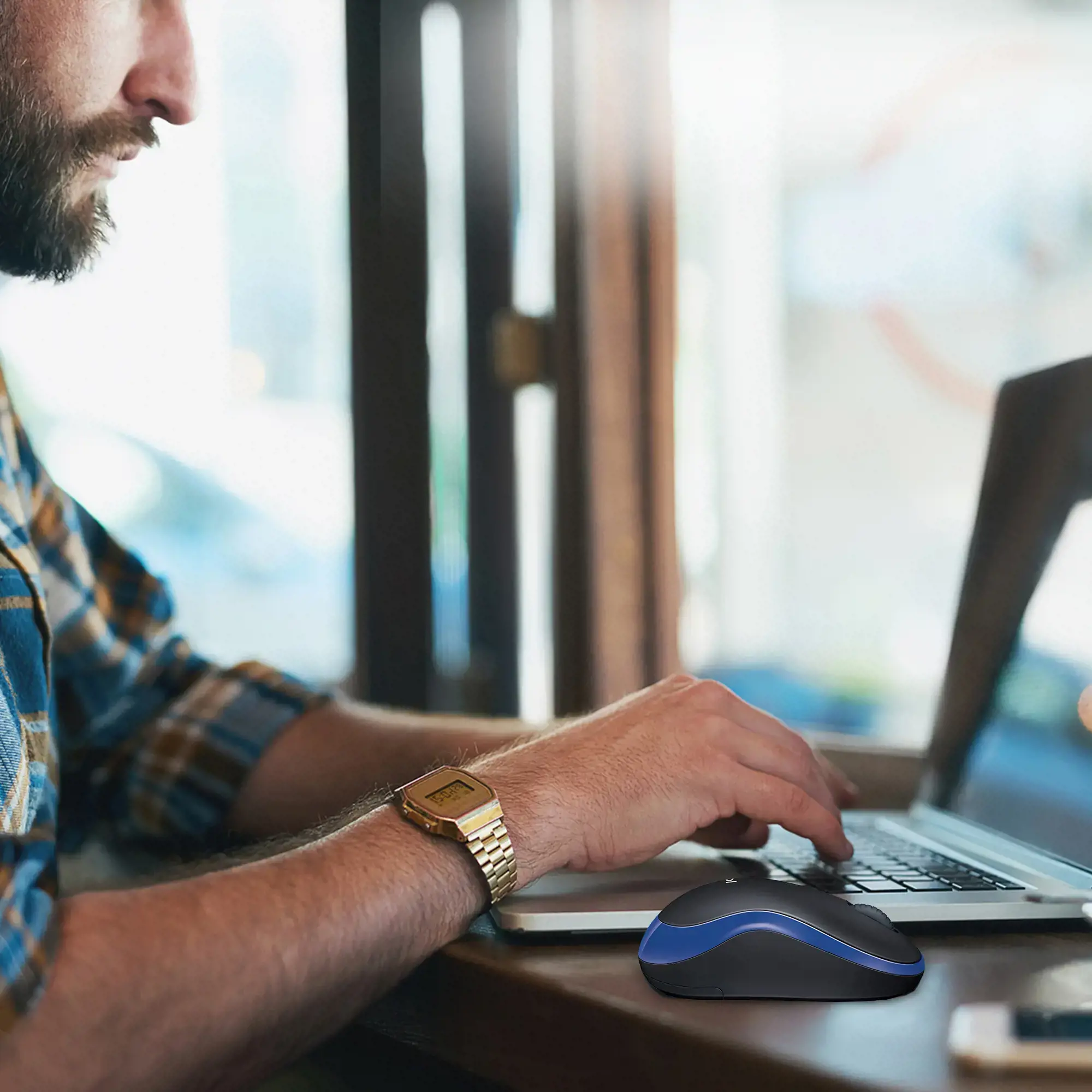 LOGITECH M185 belaidė pelė - mėlyna - EER2