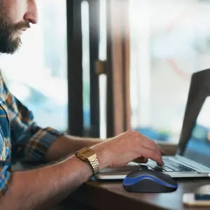 LOGITECH M185 belaidė pelė - mėlyna - EER2