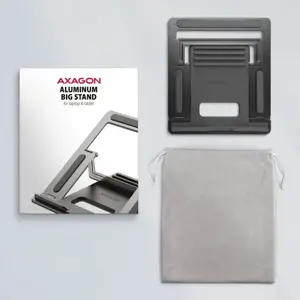"Axagon STND-L NOTEBOOK STANDAlumininis stovas 10-16 colių nešiojamiesiems kompiuteriams. Keturios reguliuojamos padėtys.