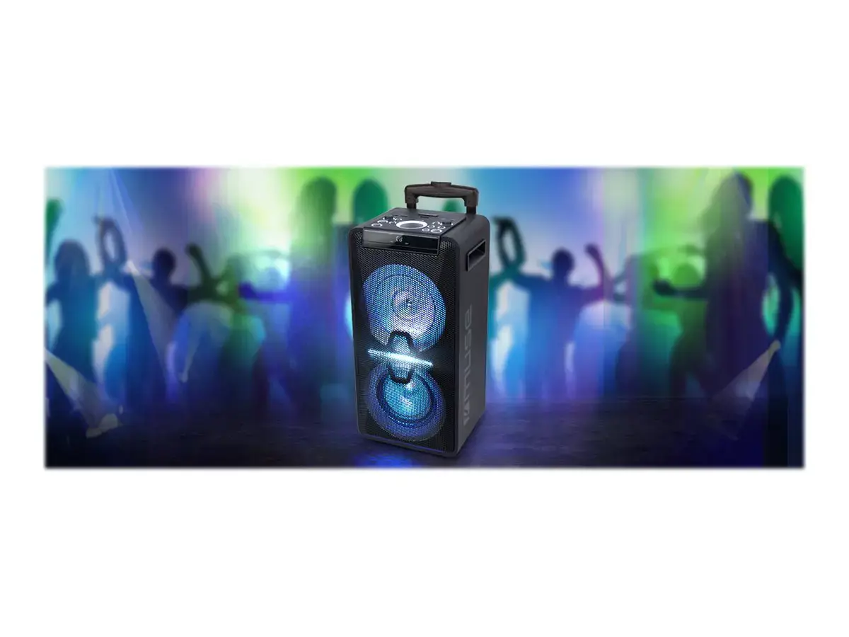 "Muse" garsiakalbis M-1920DJ 300 W, nešiojamas, juodas, "Bluetooth