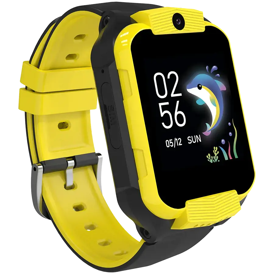 CANYON Cindy KW-41, 1,69'' IPS spalvotas ekranas 240*280, ASR3603C, Nano SIM kortelė, 192+128MB, GSM(B3/B8), LTE(B1.2.3.5.7.8.20) 680 mAh baterija, integruota TF kortelė: 512MB, geltona, šeimininkas: 53,3*42,3*14,5 mm, dirželis: 230*20 mm, 36 g