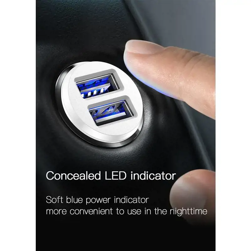 Baseus CCALL-ML01 automobilinis įkroviklis 2x USB | 5V | 3.1A juodas