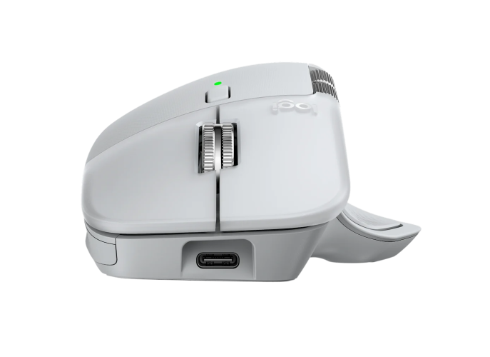 Logitech MX Master 4 for MAC Belaidė pelė RF Wireless + Bluetooth, 8000 DPI, White Silver