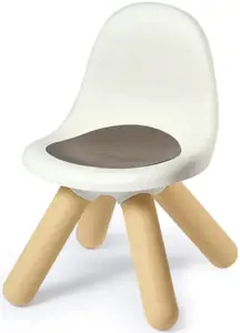 SMOBY sodo ir kambariui kėdė su atlošu, balta ir ruda