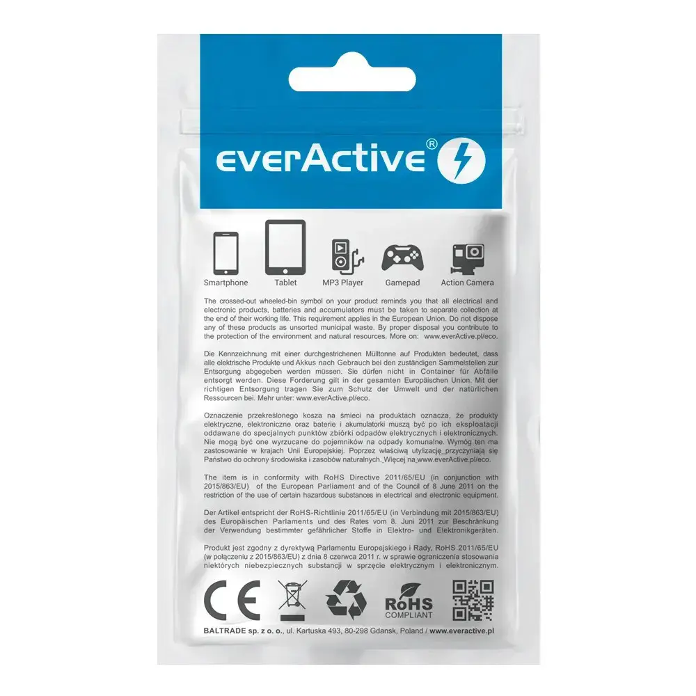 Charger EVERACTIVE 2 x USB 2.4A white