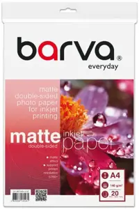 Fotopopierius Barva (IP-BE140-412) Everyday Dvipusis Matinis 140 g/m², A4, 20 lapų