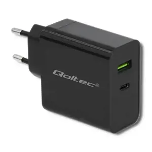 QOLTEC 51717 Įkroviklis 42W 5-20V 2,25-3A C tipo USB PD USB juodas