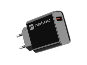 NATEC USB ĮKROVIKLIS RIBERA 18W USB-A JUODAS