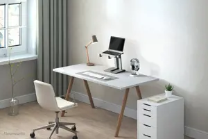 "Neomounts by Newstar" sulankstomas nešiojamojo kompiuterio stovas, Nešiojamojo kompiuterio stovas, sidabrinis, 25,4 cm (10"), 43,2 cm (17"), 254 - 431,8 mm (10 - 17"), 5 kg