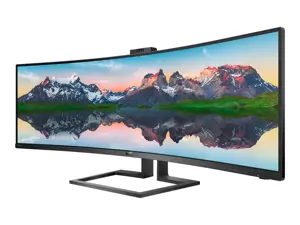 Monitorius Philips P Line 32:9 SuperWide curved LCD display 499P9H/00, 124 cm (48.8"), 5120 x 1440 pixels, UltraWide Dual Quad HD, LCD, 5 ms, Black