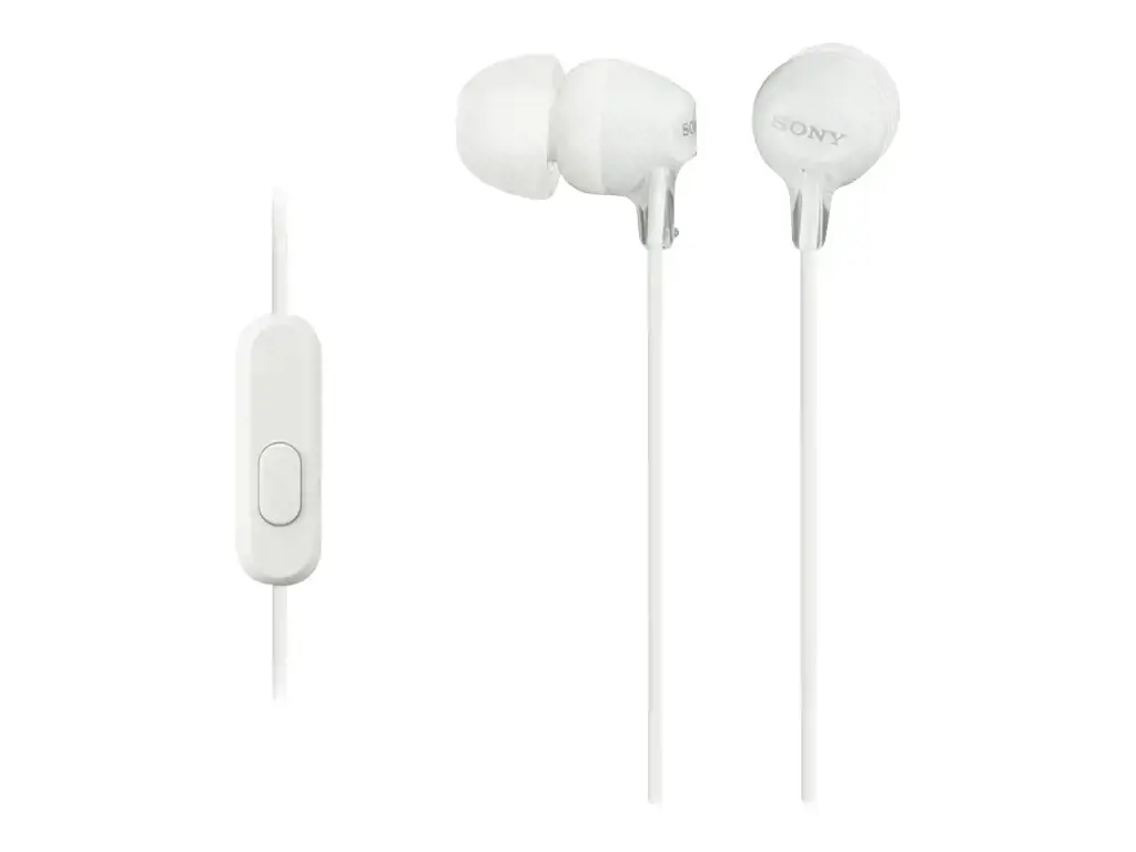 "Sony" EX serijos ausinės MDR-EX15AP, baltos spalvos