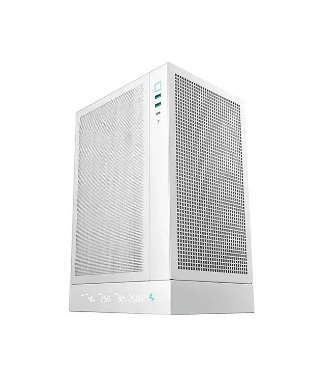 Deepcool PC Gaming Case | CH170 DIGITAL | White | Mini ITX | ATX PS2