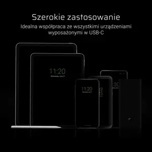 GREENCELL KABGC03 GCmatte USB-C plokščias 25 cm kabelis su greituoju įkrovimu