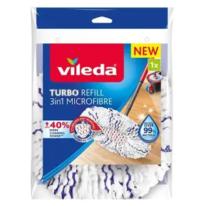 "Spin Mop" šluostės "VILEDA TURBO 3in1" mikropluošto užpildas 1 vnt., baltas