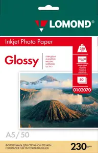 Blizgus Fotopopierius Lomond, A5, 230 g/m², 50 psl.