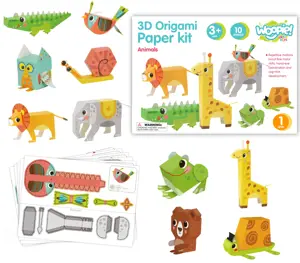 WOOPIE ART&FUN 3D DIY origami kūrybinis rinkinys 10 gyvūnų