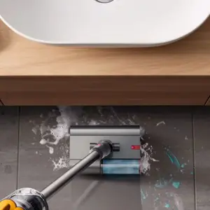 Dyson V12 Submarine 3-in-1 stick vacuum Battery Dry&wet HEPA Bagless 0.35 L Nickel, Yellow