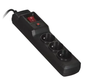 Activejet COMBO 3GN 5M juoda maitinimo juosta su laidu