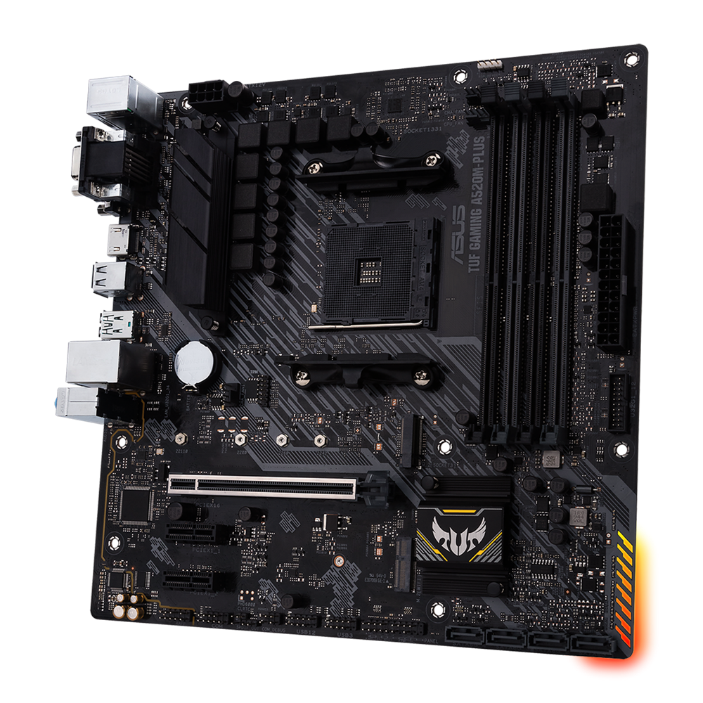 ASUS TUF GAMING A520M-PLUS WIFI, AMD, "Socket AM4", "AMD Ryzen™ 3", "AMD Ryzen™ 5", "AMD Ryzen™ 7", 3 kartos "AMD Ryzen™ 9", 5 kartos "AMD Ryzen 9", "Socket AM4", DDR4-SDRAM, 128 GB