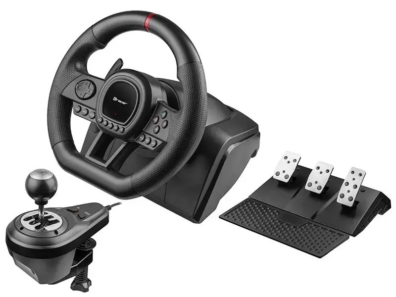 Tracer SimRacer Manual Gearbox 6in1 Black Steering wheel + pedals + shifter Analogue Nintendo Switch, PC, PlayStation 4, Playstation 3, Xbox One, Xbox 360