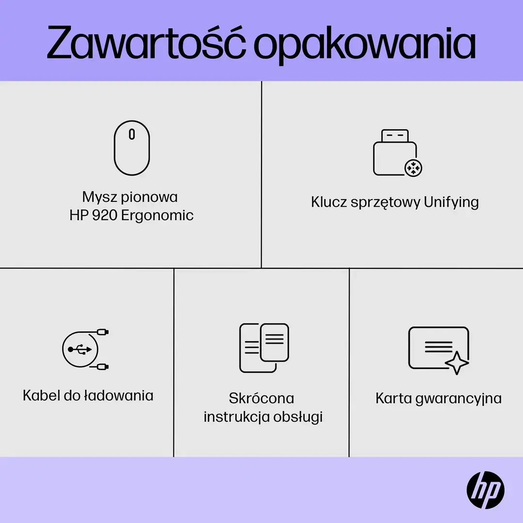 HP 920 ergonomiška belaidė pelė, dešinioji ranka, vertikali konstrukcija, "Bluetooth" + A tipo USB, 4000 DPI, juoda