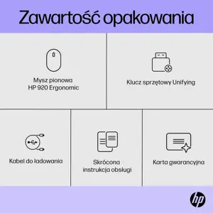 HP 920 ergonomiška belaidė pelė, dešinioji ranka, vertikali konstrukcija, "Bluetooth" + A tipo USB, 4000 DPI, juoda
